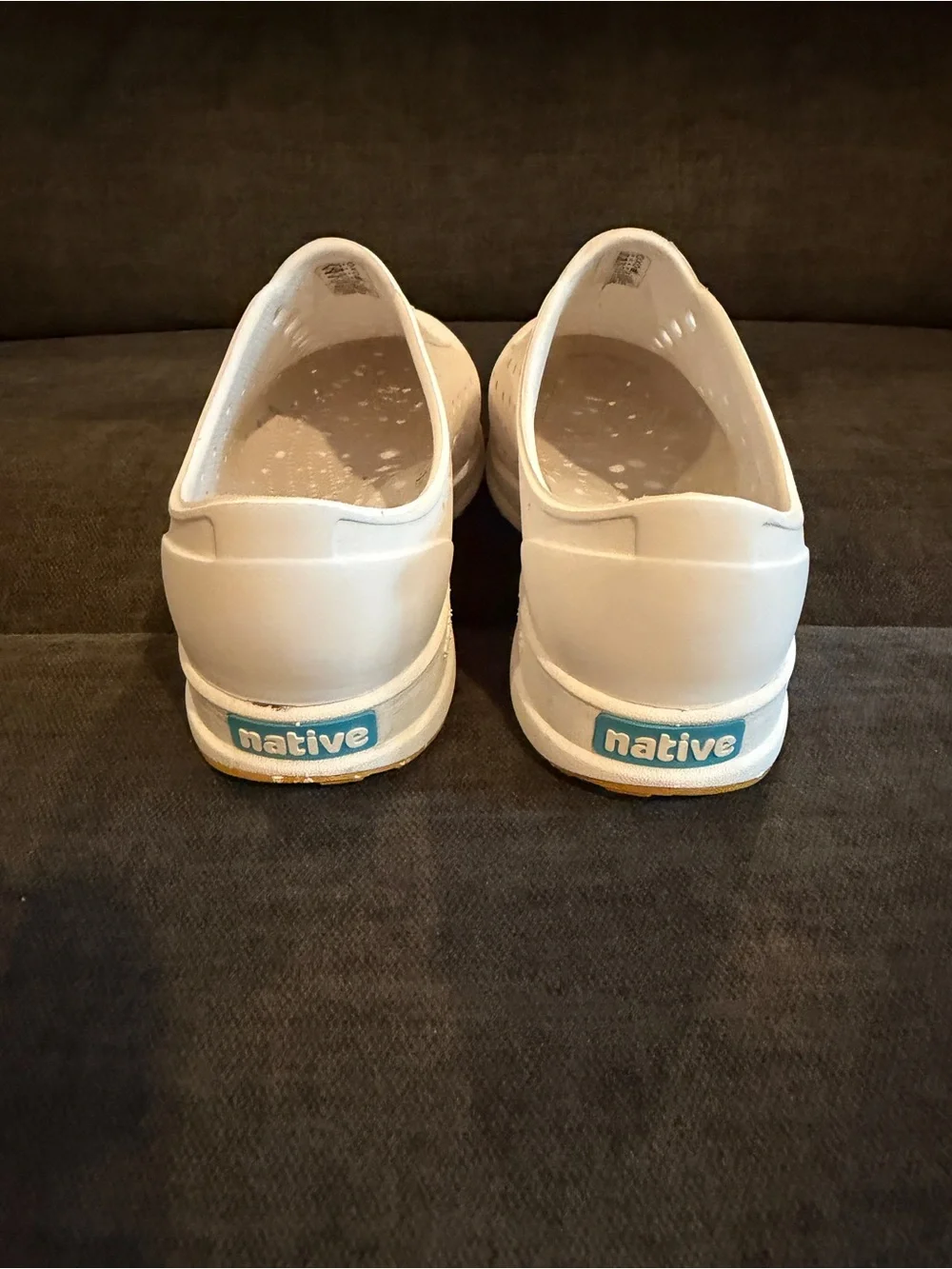 Native White Slip-On Perforated Sneakers